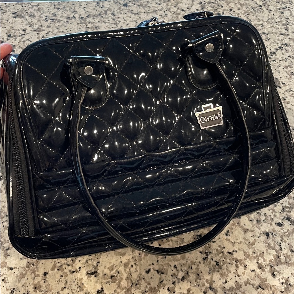 Caboodles Black Quilted Women's makeup case or bag, NWOT, tons of compartments!